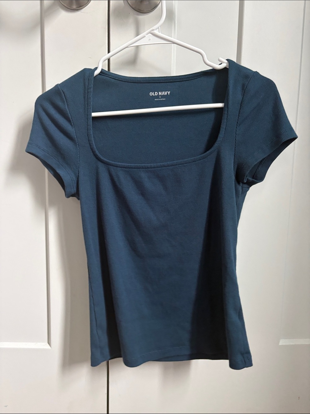 Old Navy Short Sleeve Square Neck Top - Teal